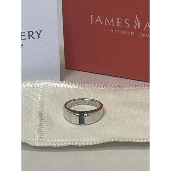 James Avery Sterling Silver 925 Blue Topaz Meridian Ring Size 5 Retired w/ Box - Picture 5 of 9